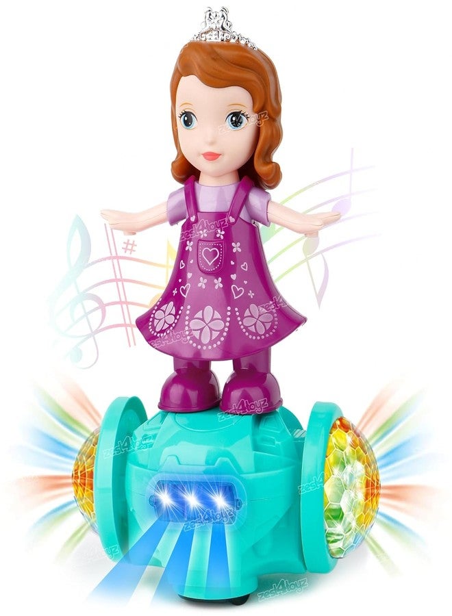 BEMOX Musical Dancing Girl Toys for Kids 360 Degree Rotating with Light & Music Sound Toy Bump and Go Activity Play Toy for Babies 1 Years+ (Pack of 1) - Image 1